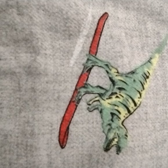 BOYS Dinosaur Shirt Gray Surfing Cat & Jack Button Down Long Sleeve  NWT - Picture 7 of 9